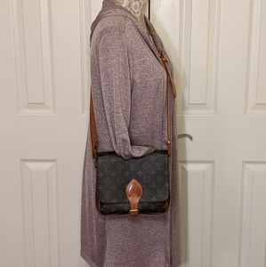 Vintage LV Cartouchiere MM Shoulder Crossbody Bag